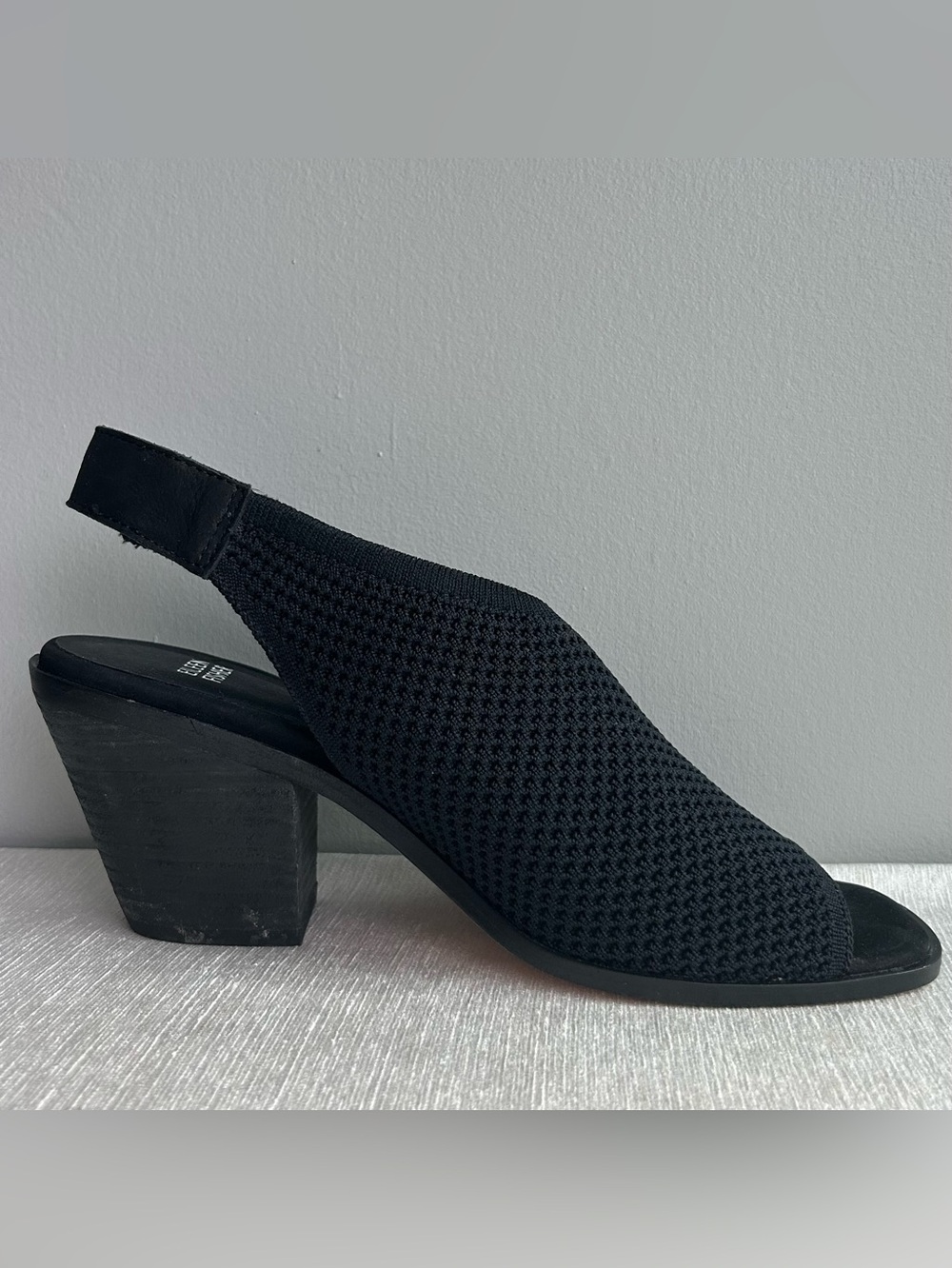 EILEEN FISHER women’s avil heeled fabric sling back size 9 excellent !! ⭐️⭐️⭐️